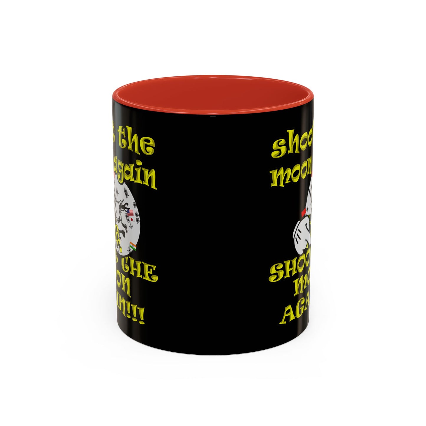 shoot the moon again - Accent Mug (black)