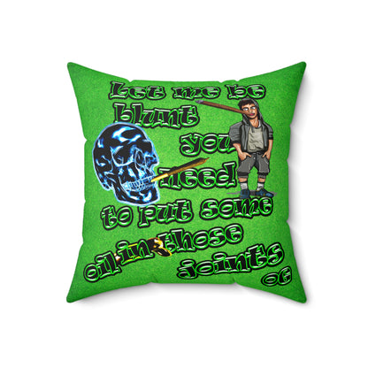 og - Spun Polyester Square Pillow - (green turf)
