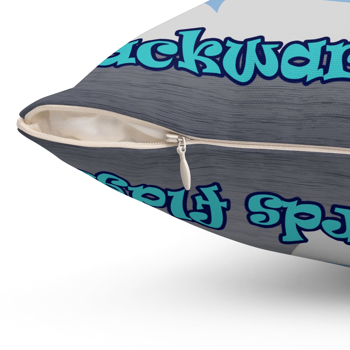 shoot for the stars - Spun Polyester Square Pillow - (brushed nickel)