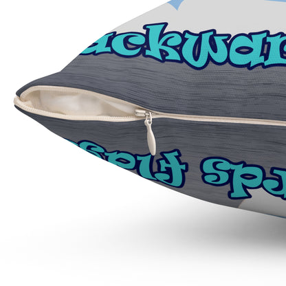shoot for the stars - Spun Polyester Square Pillow - (brushed nickel)