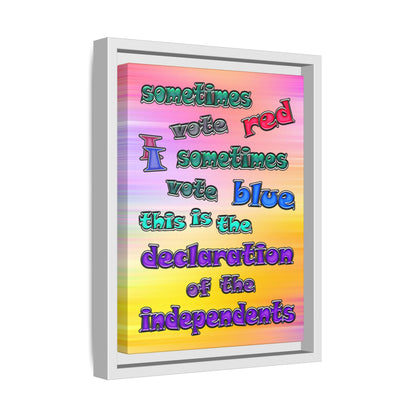 declaration of the independents - framed canvas art (color blur)