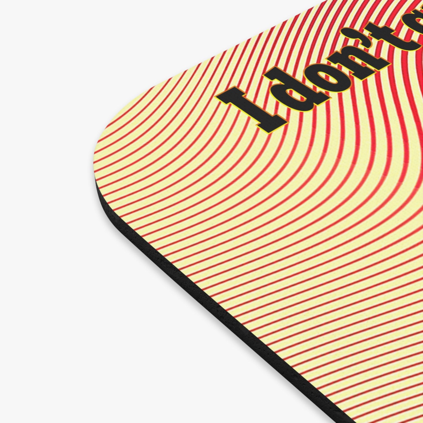 I don't care that your green - Mouse Pad (Rectangle) (yellow-orange wave)