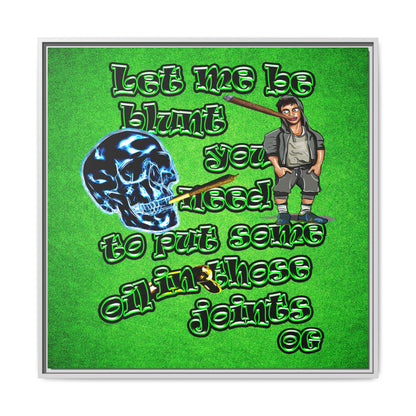 og - framed canvas art (green turf)