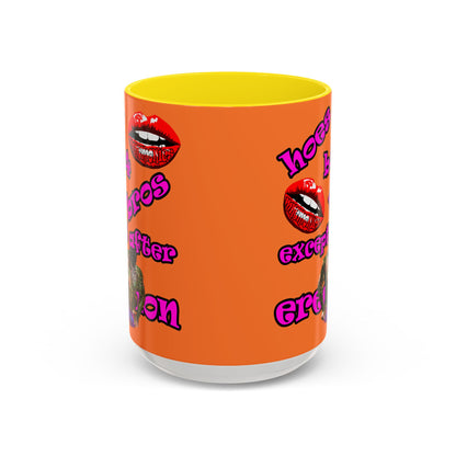 hoes b4 bros - Accent Mug (crusta)