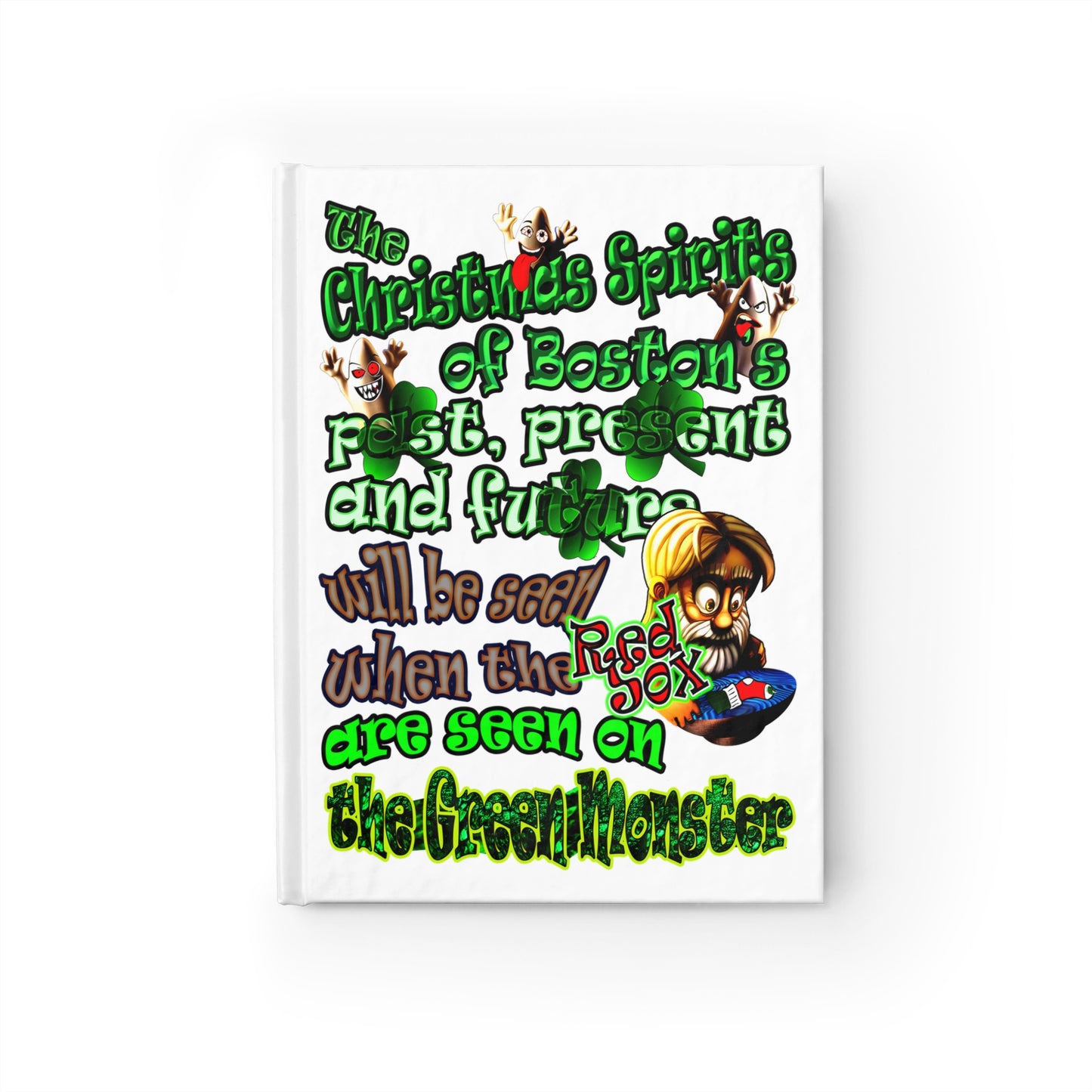 christmas spirits of boston - journal-lined (white)