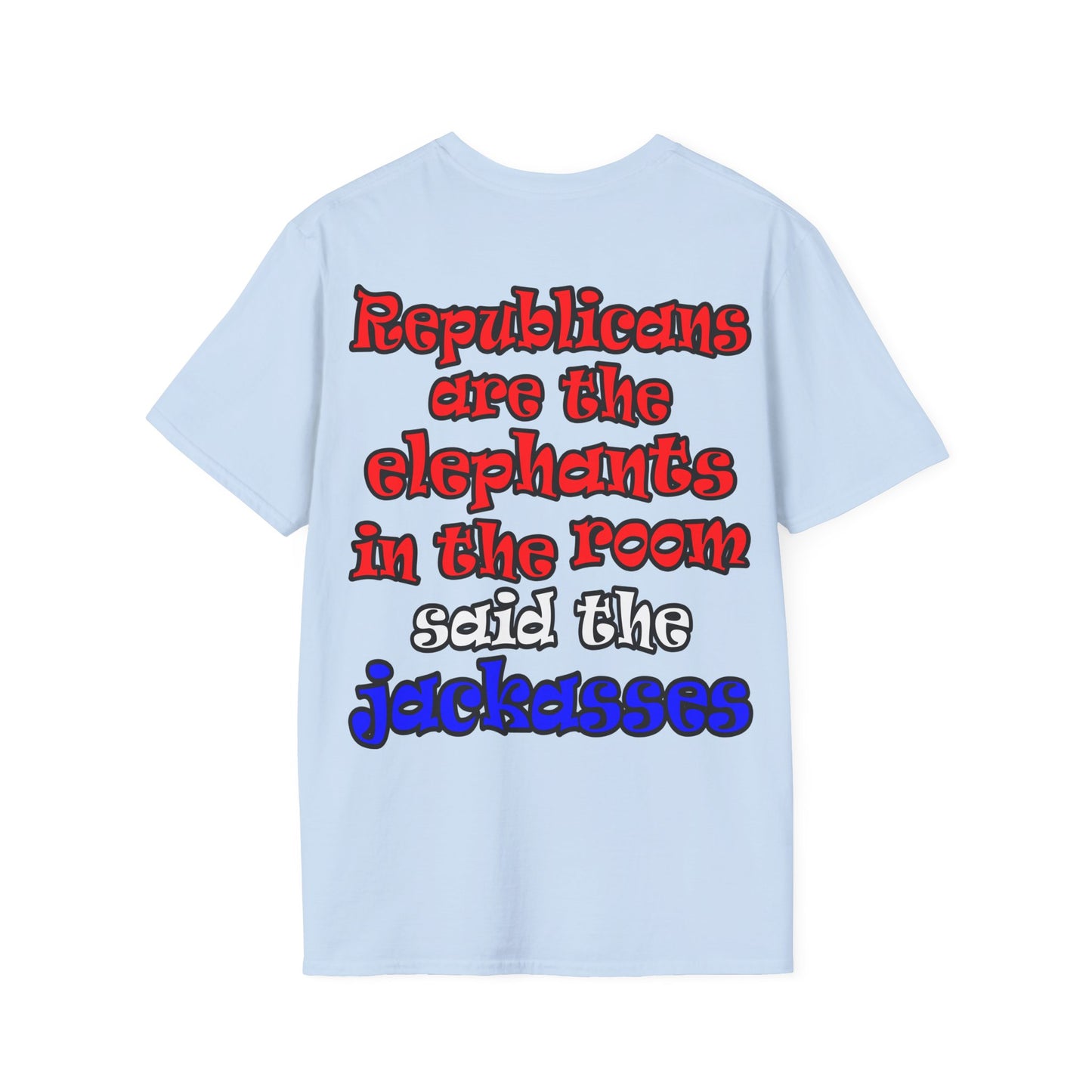donkeys and elephants - Unisex Softstyle T-Shirt