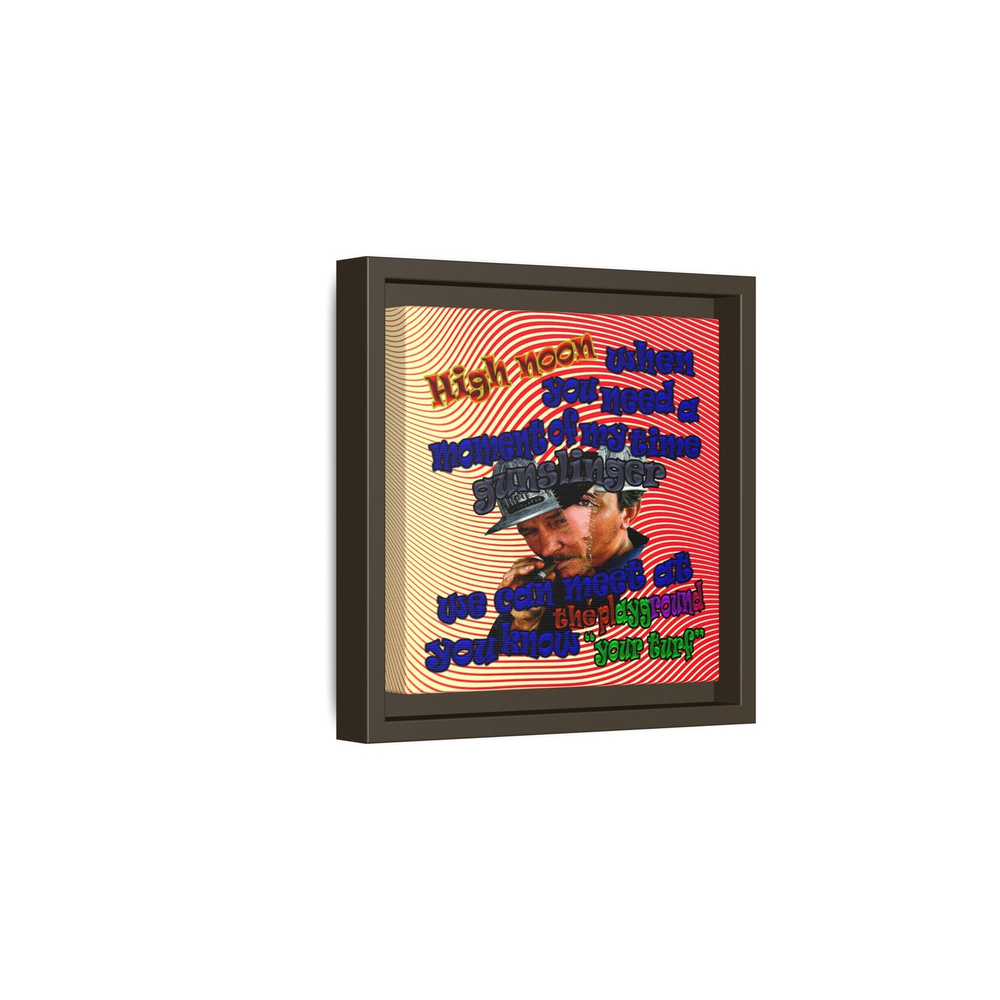 high noon - framed canvas art (yellow-orange wave)