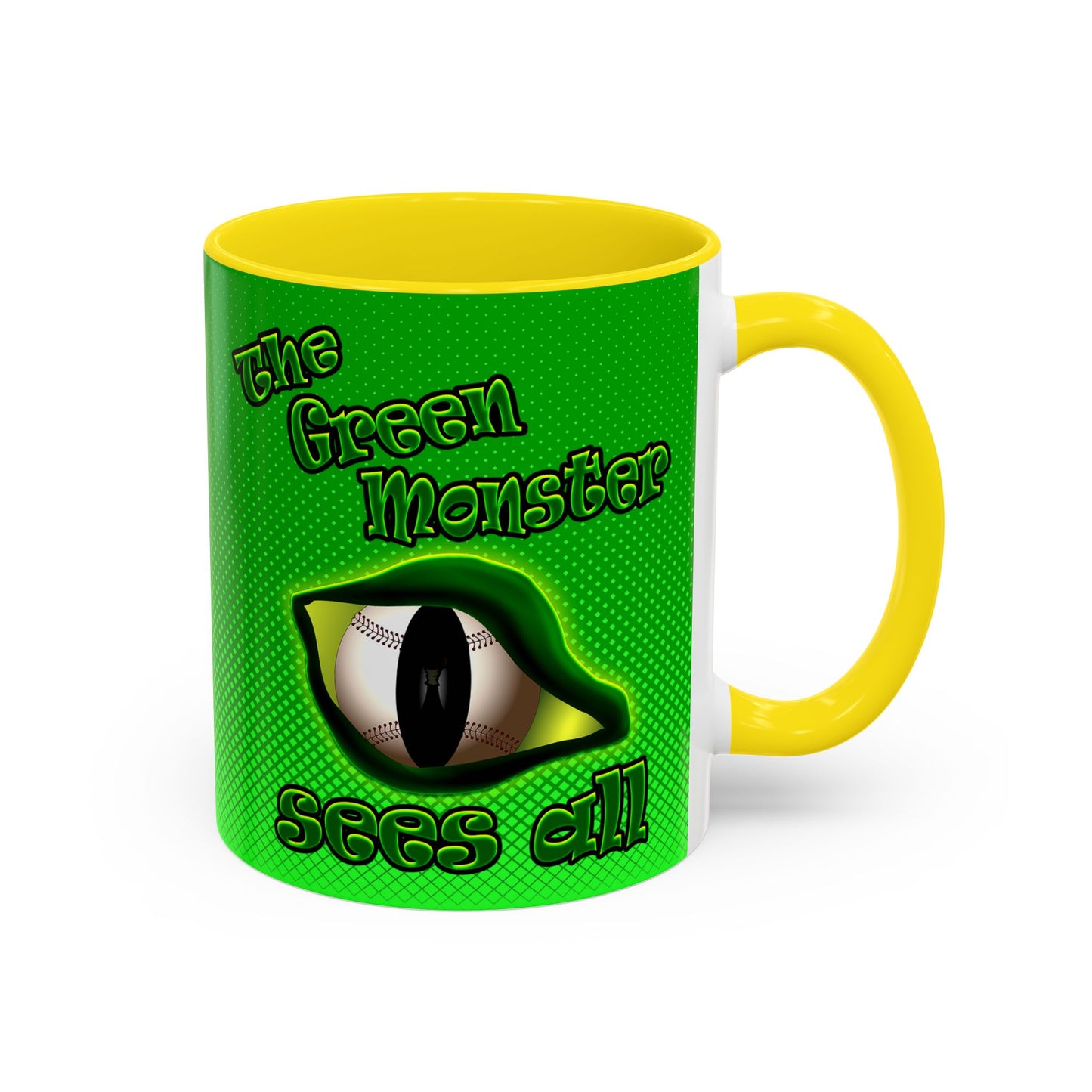 green monster - Accent Mug (logo green)
