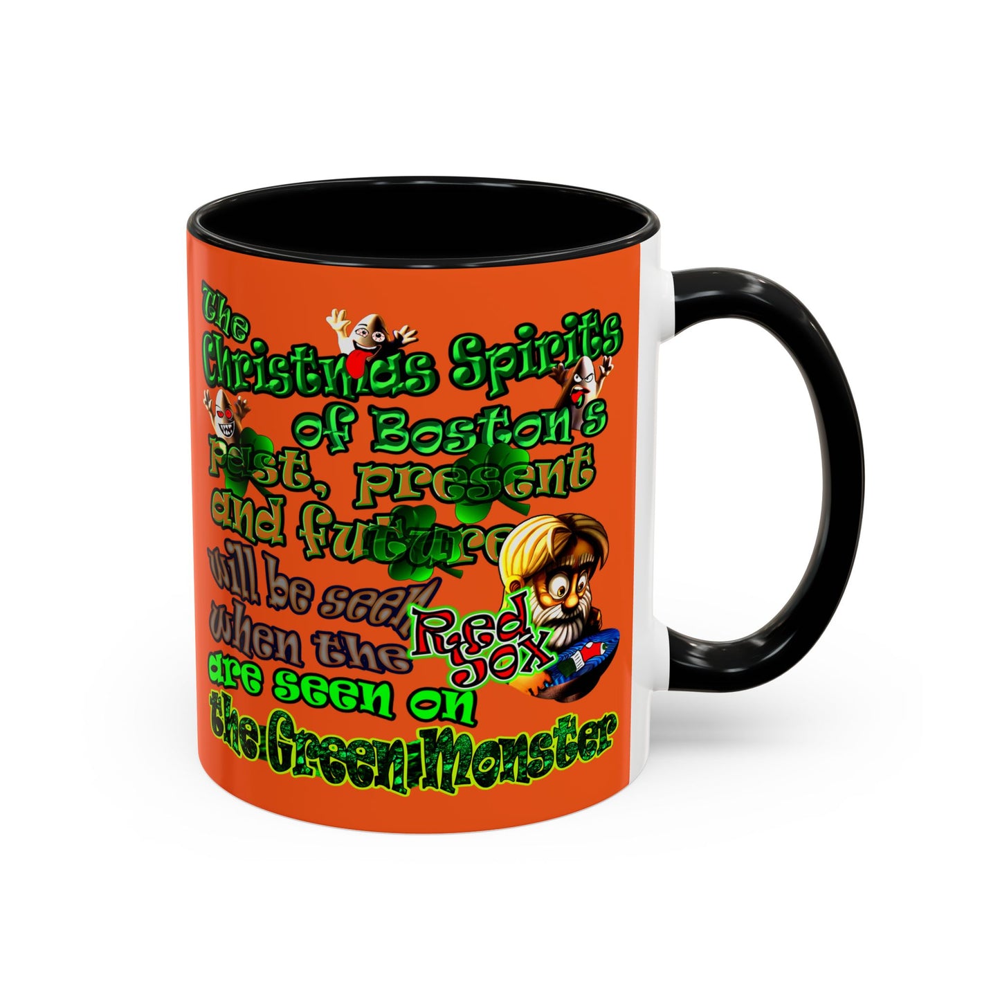 christmas spirits of boston - Accent Mug (orange)