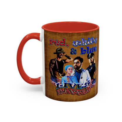 rw&b lives matter - Accent Mug (brown papyrus)