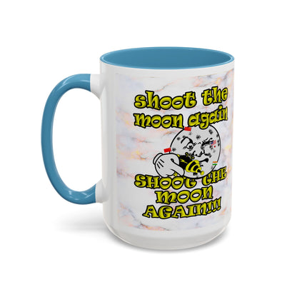 shoot the moon again - Accent Mug (white marble)