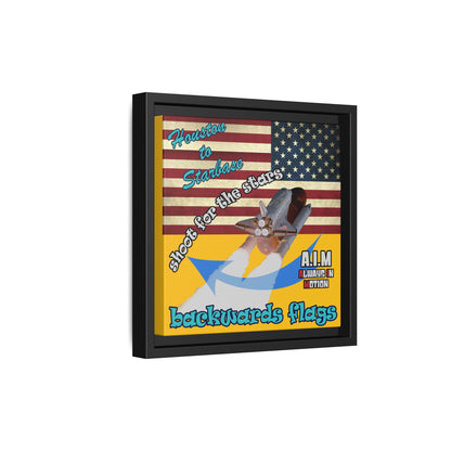 shoot for the stars - framed canvas art (yellow)