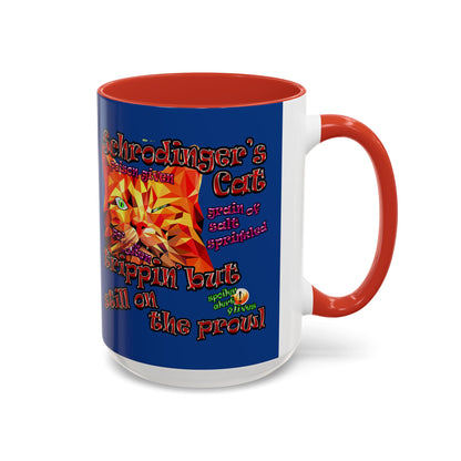 schrodinger's cat - Accent Mug (dark blue)
