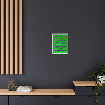 declaration of the independents - framed canvas art (logo green)