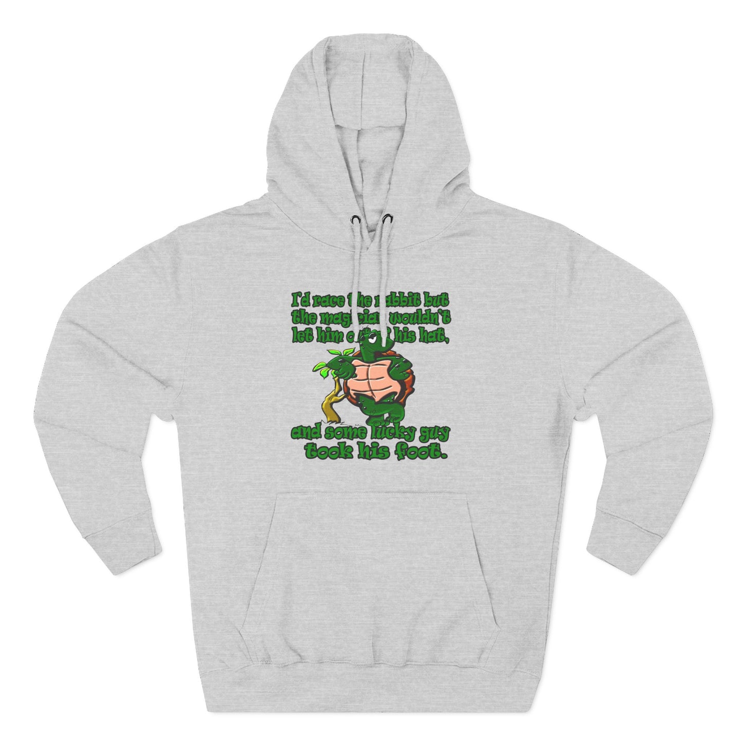 turtle race - Three-Panel Fleece Hoodie