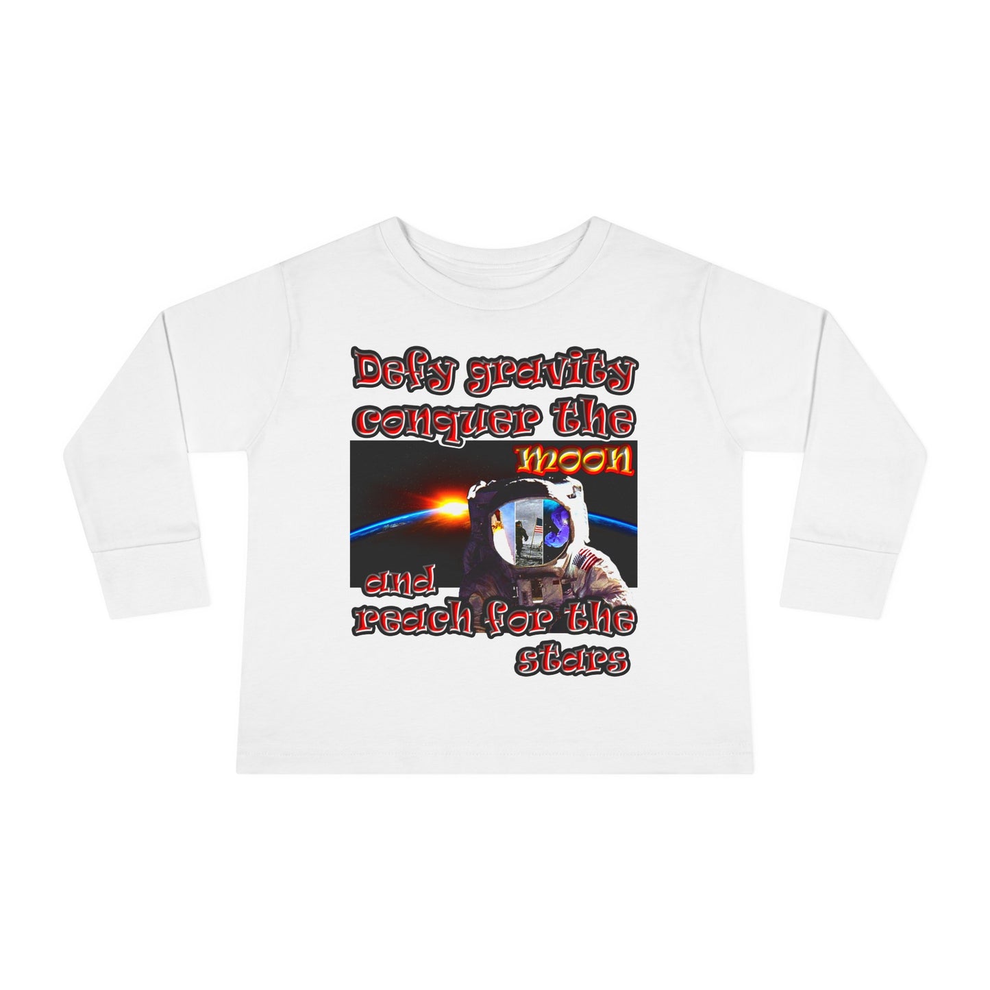 defy conquer reach - Toddler Long Sleeve Tee