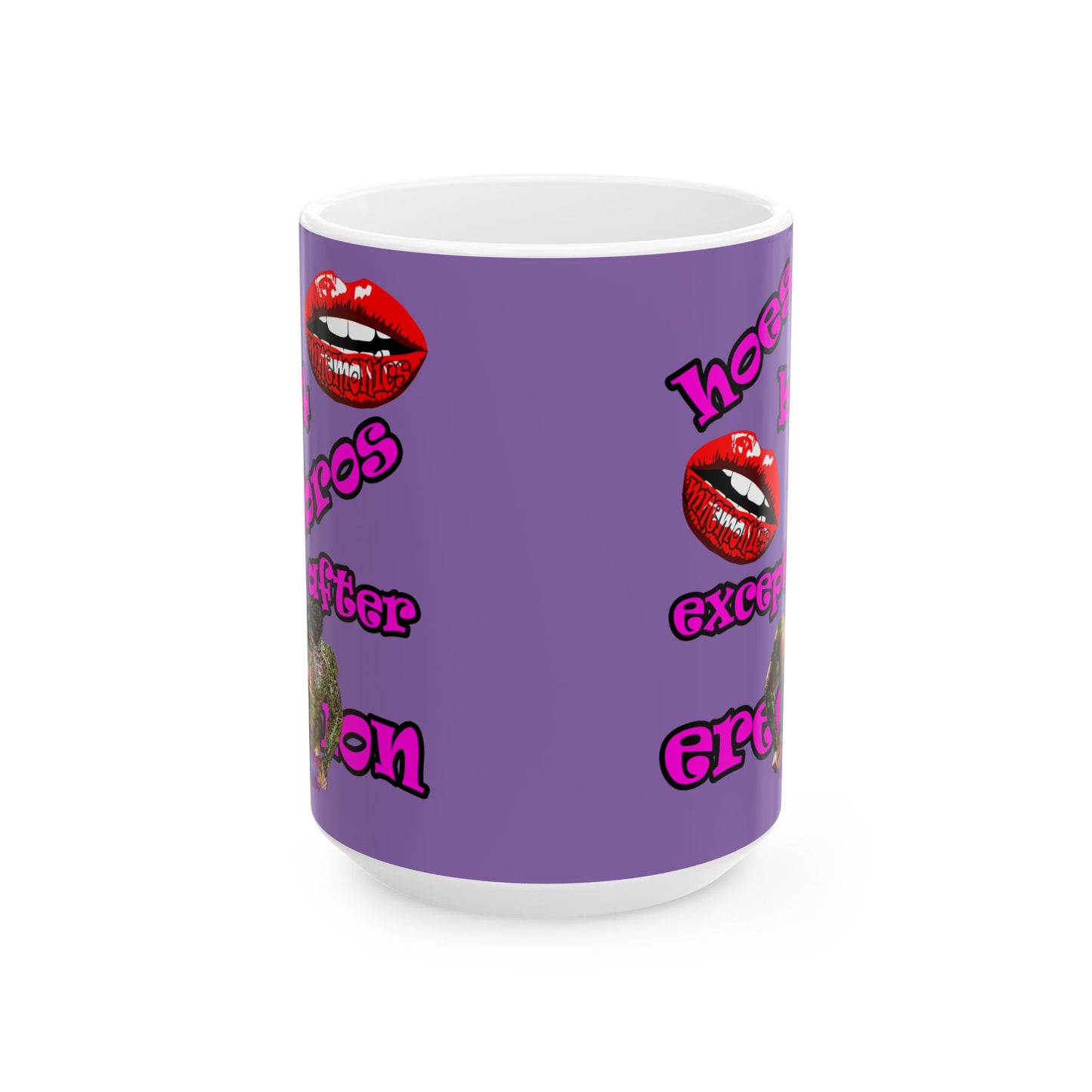 hoes b4 bros - White Mug (light purple)