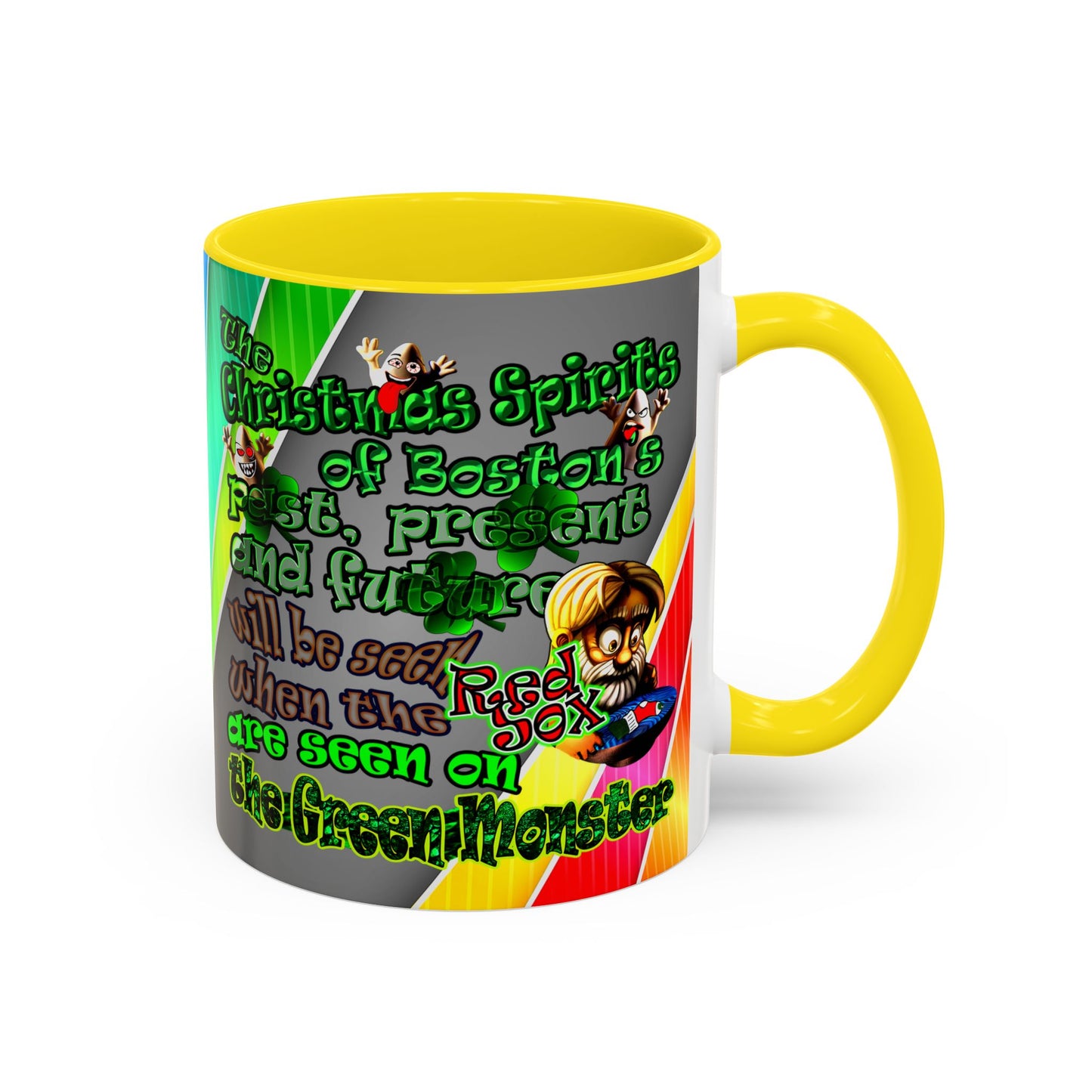christmas spirits of boston - Accent Mug (rainbow split)