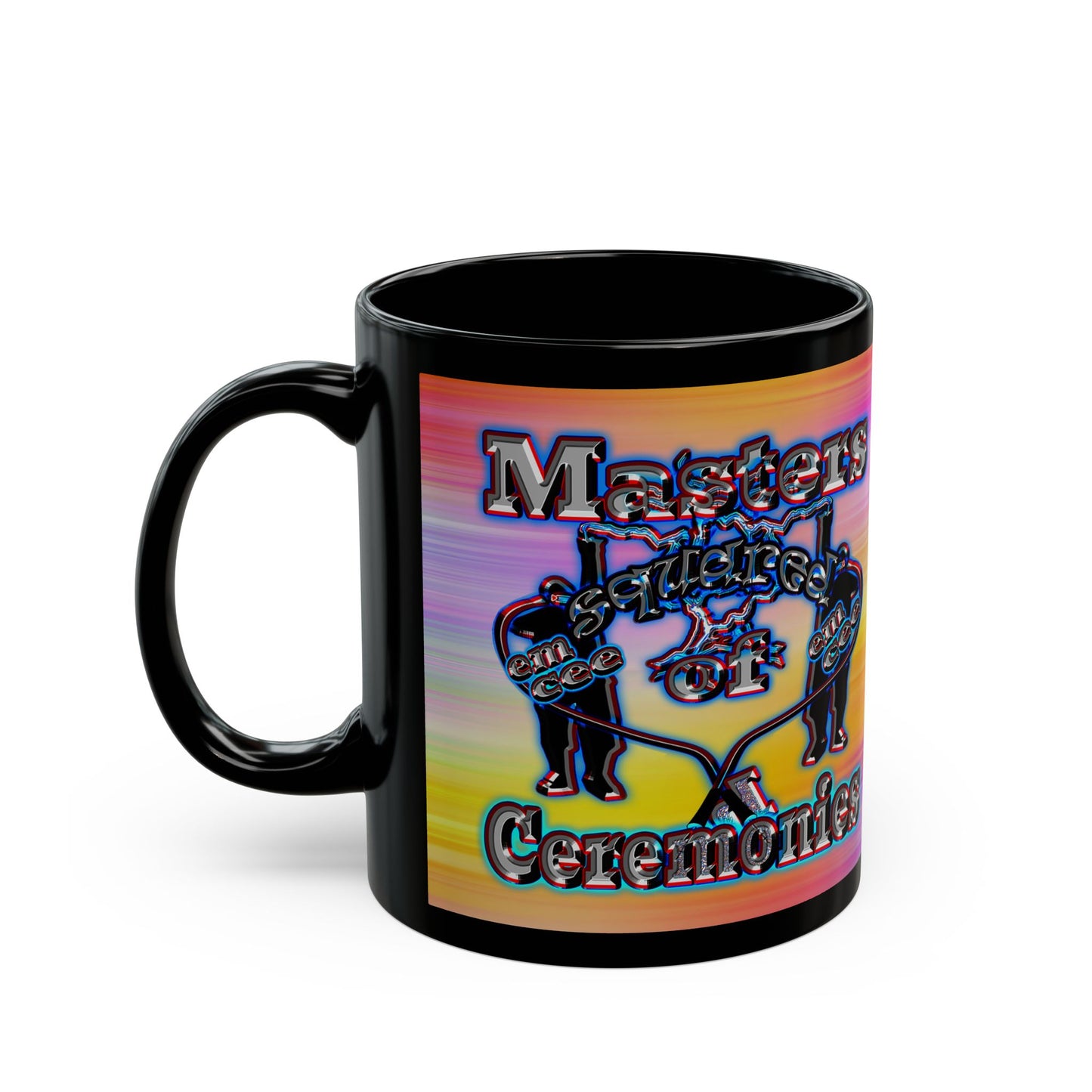 em cee squared - Black Mug (color blur)