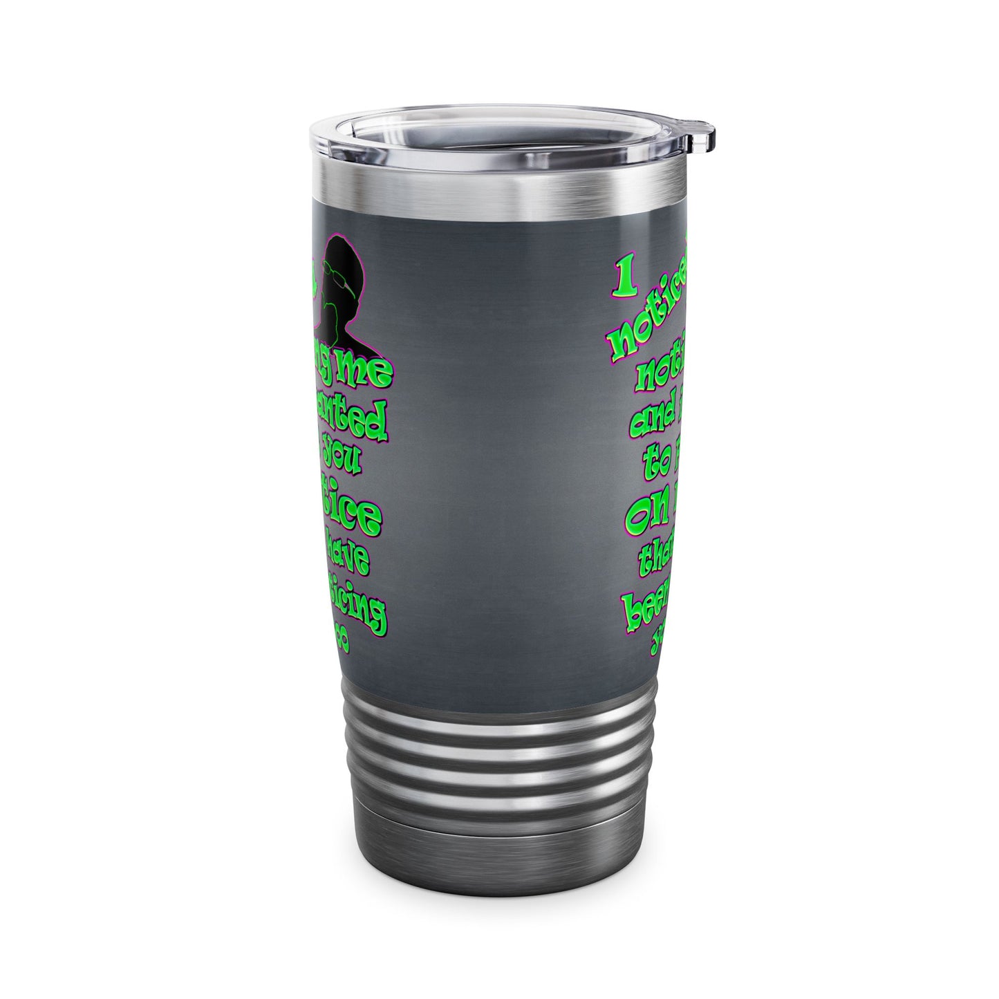 noticed you noticing - Ringneck Tumbler, 20oz (grey-light grey)