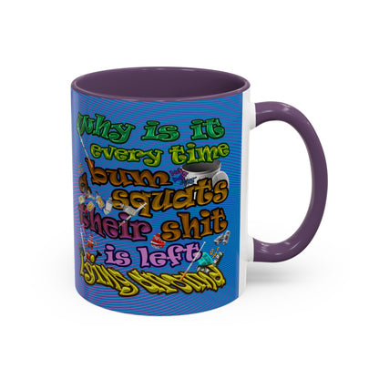 the bum's shit - Accent Mug (light blue-purple wave)