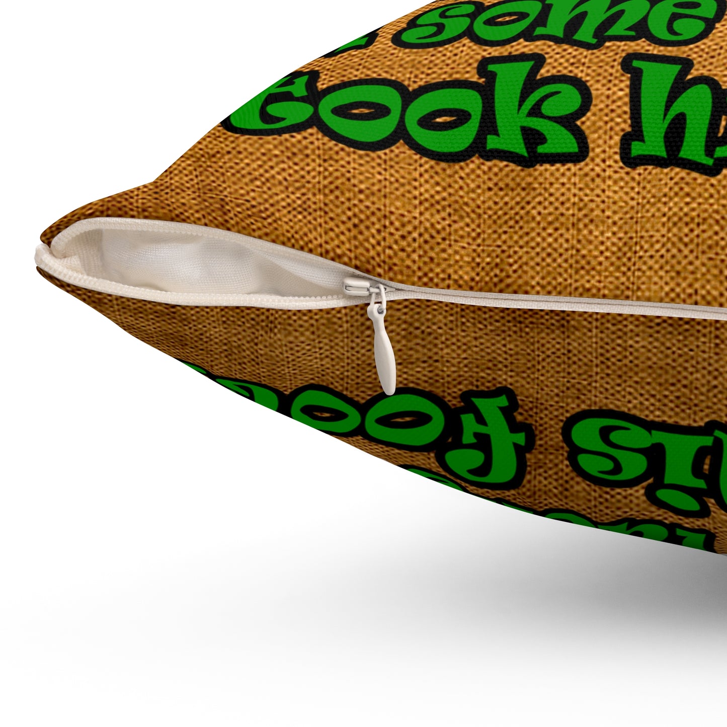 turtle race - Spun Polyester Square Pillow - (dichromatic brown papyrus)
