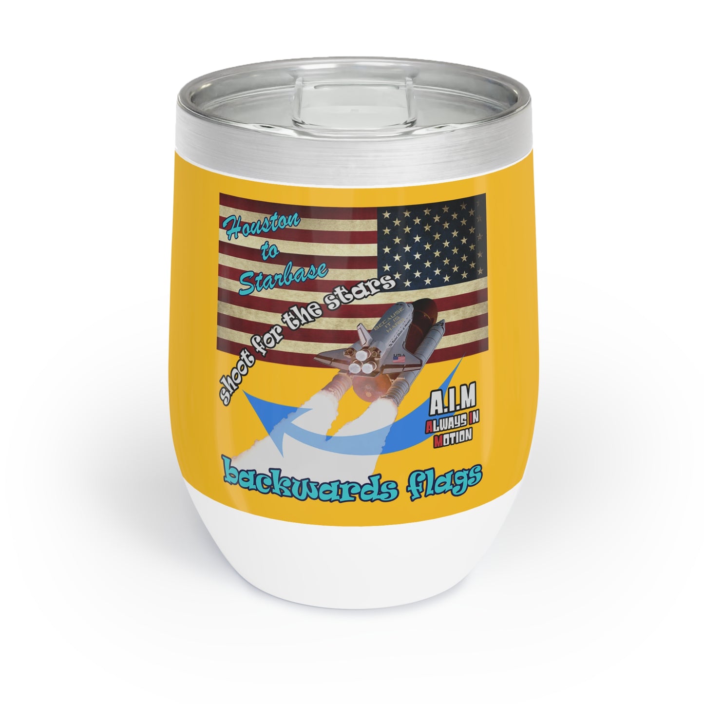shoot for the stars - Chill Wine Tumbler (yellow)