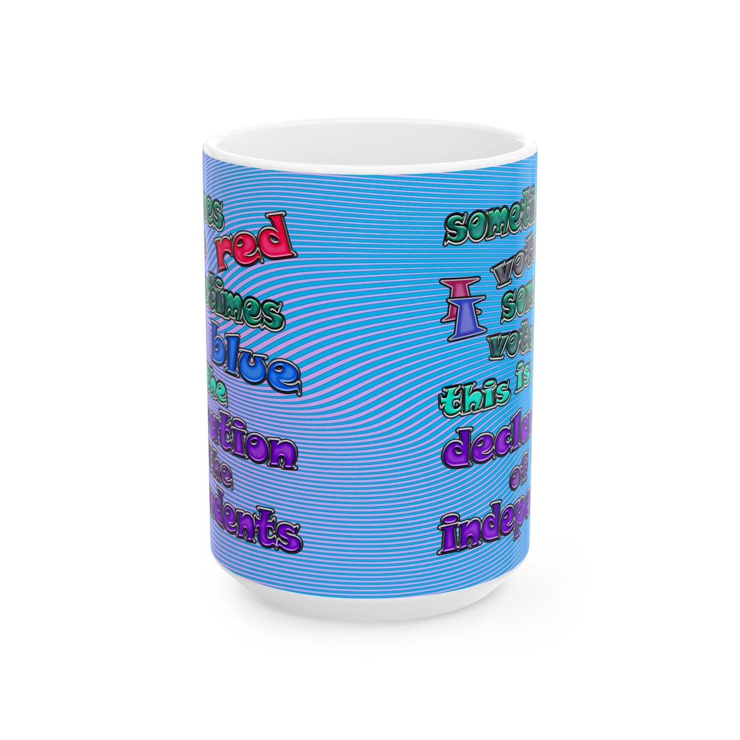 declaration of the independents - White Mug (light blue-purple wave)