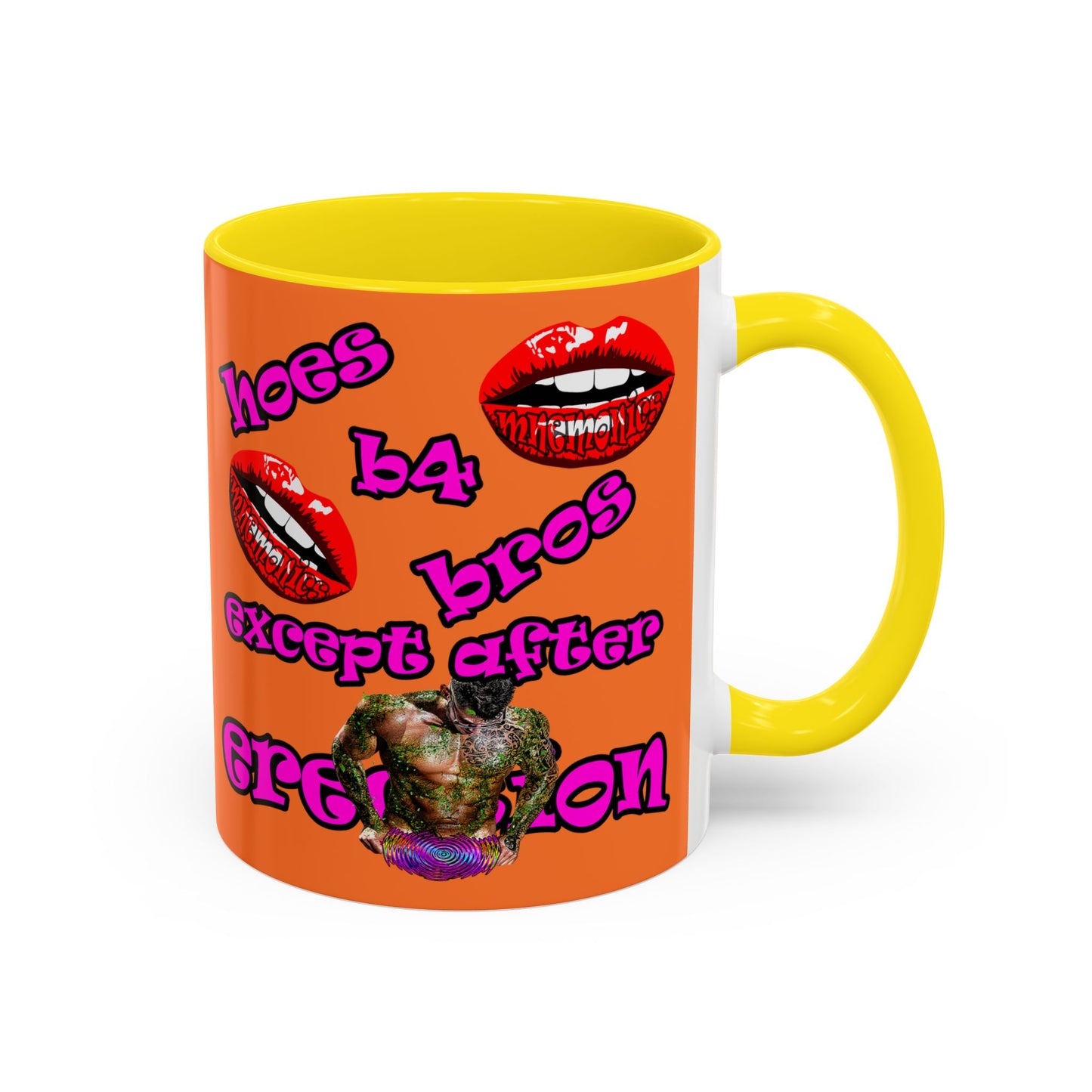 hoes b4 bros - Accent Mug (crusta)