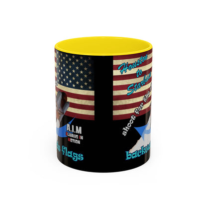 shoot for the stars - Accent Mug (black)
