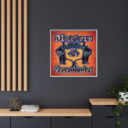 em cee squared - framed canvas art (burnt orange)