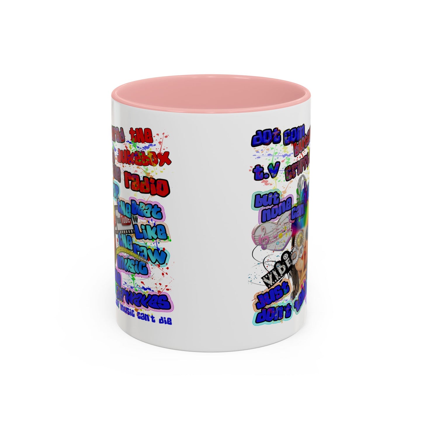 drop the beat - Accent Mug (white)