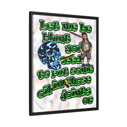 og - framed canvas art (white marble)