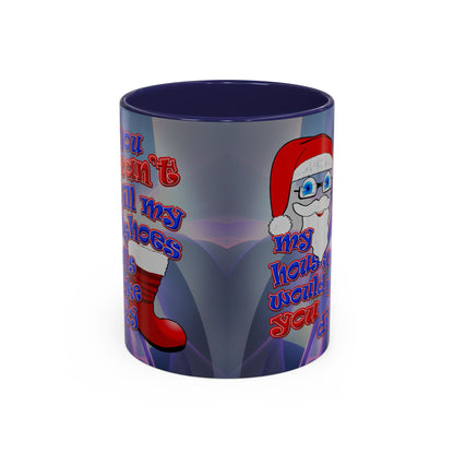 santa's shoes - Accent Mug (grey-pink wave)