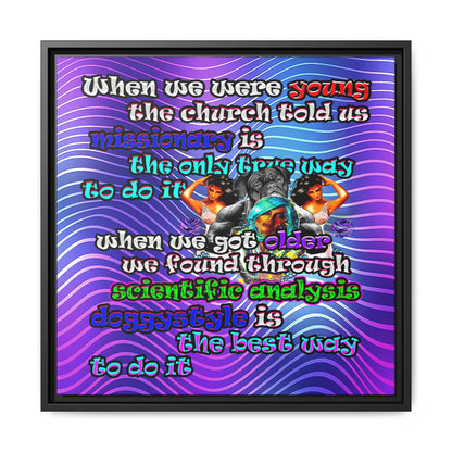doggystyle - framed canvas art (purple wave)