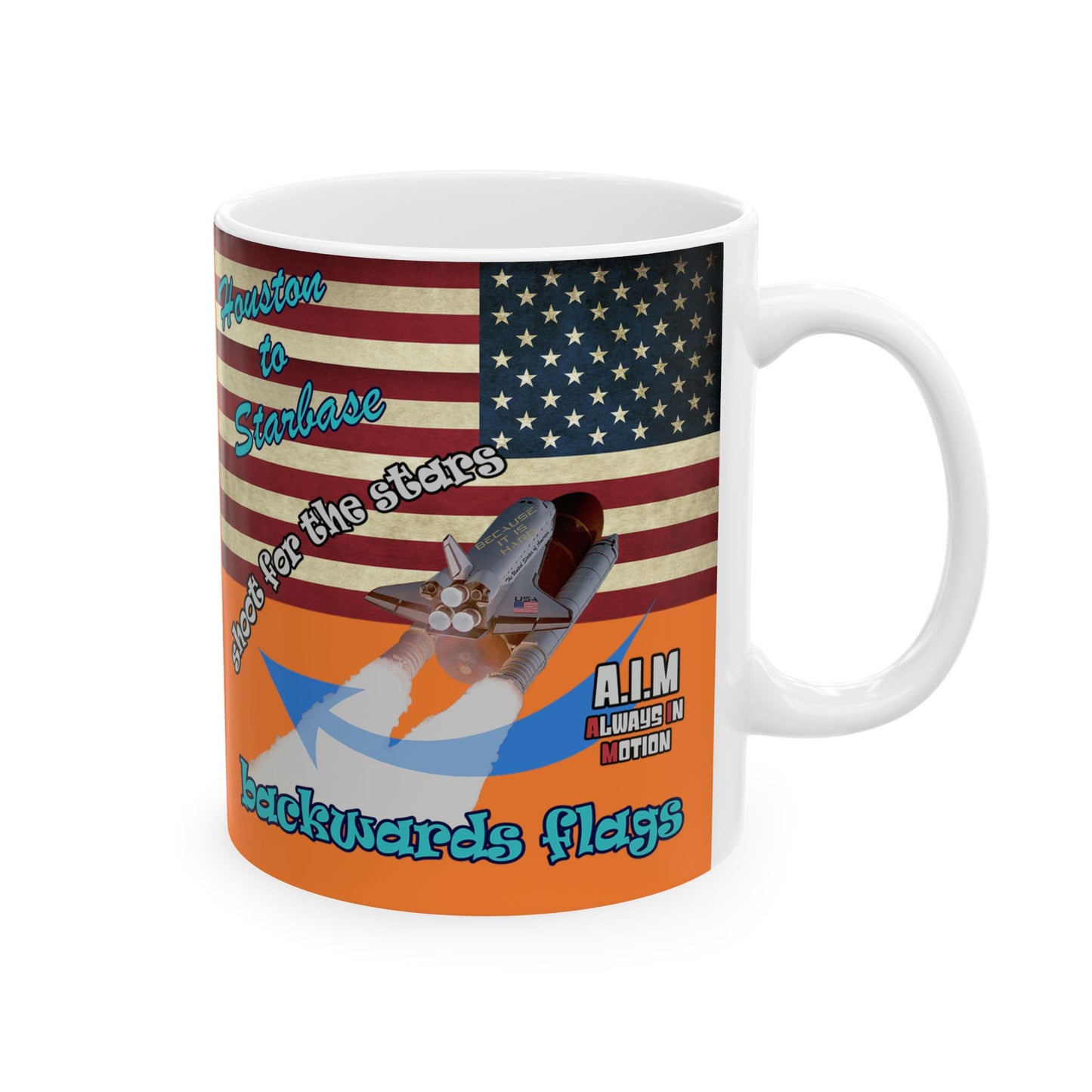 shoot for the stars - White Mug (crusta)