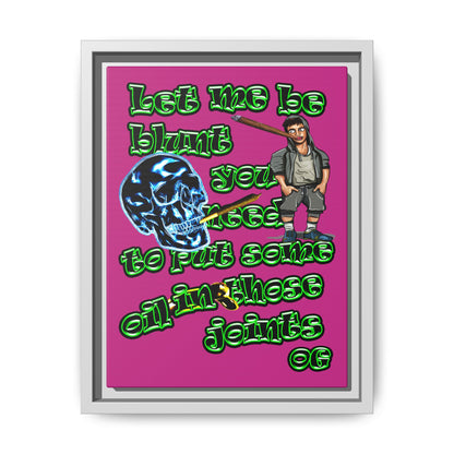 og - framed canvas art (pink)