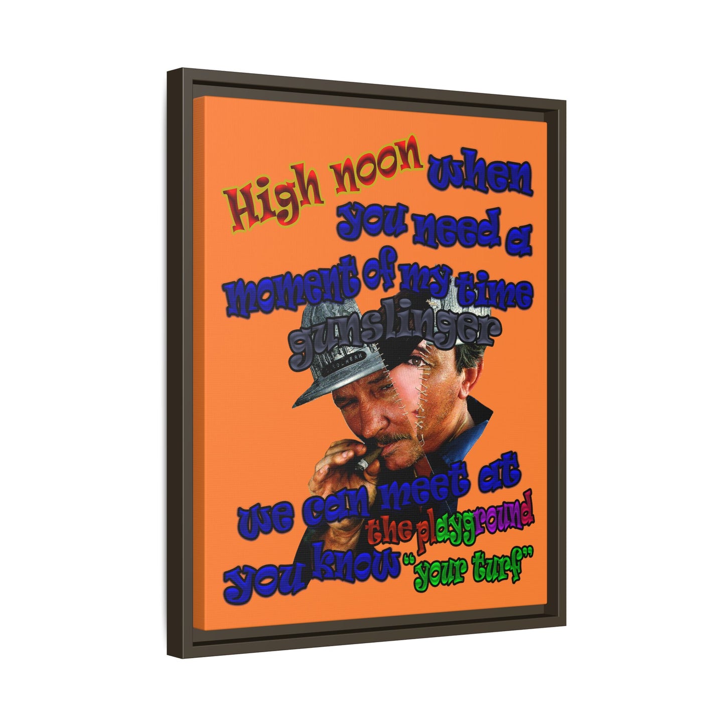 high noon - framed canvas art (crusta)