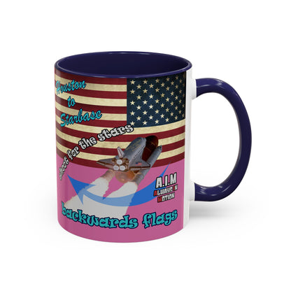 shoot for the stars - Accent Mug (light pink)