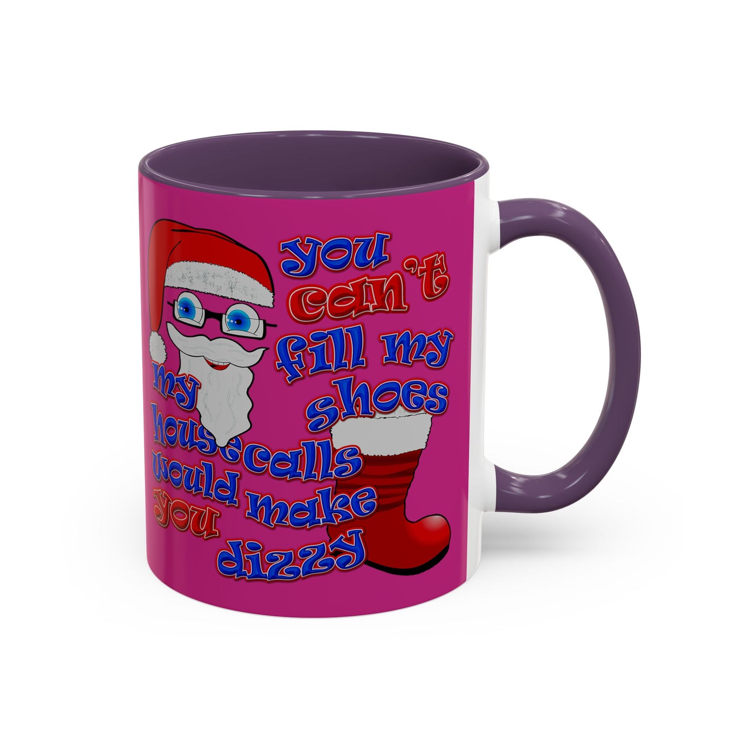 santa's shoes - Accent Mug (pink)