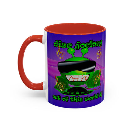 disc jockey - Accent Mug (purple-pink wave)