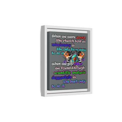 doggystyle - framed canvas art (dark grey)
