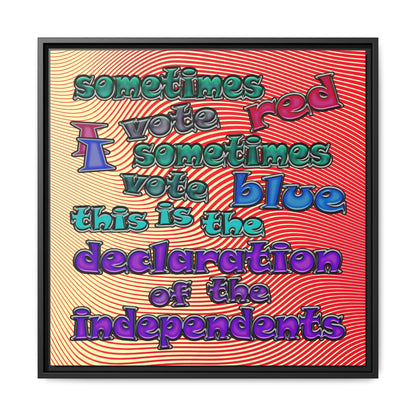 declaration of the independents - framed canvas art (yellow-orange wave)