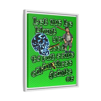 og - framed canvas art (logo green)