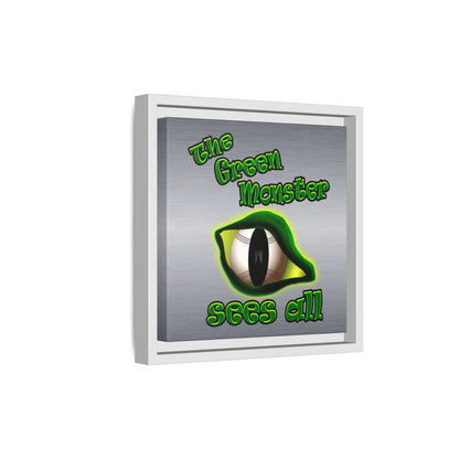 green monster - framed canvas art (brushed nickel)