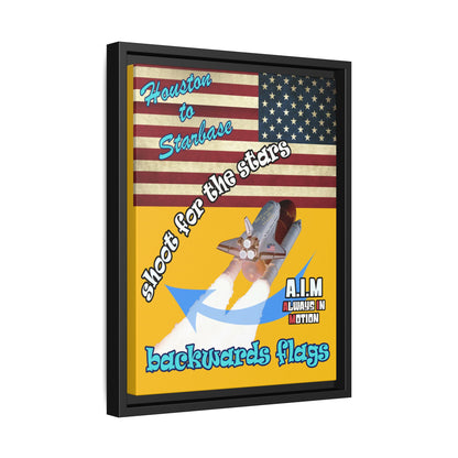 shoot for the stars - framed canvas art (yellow)