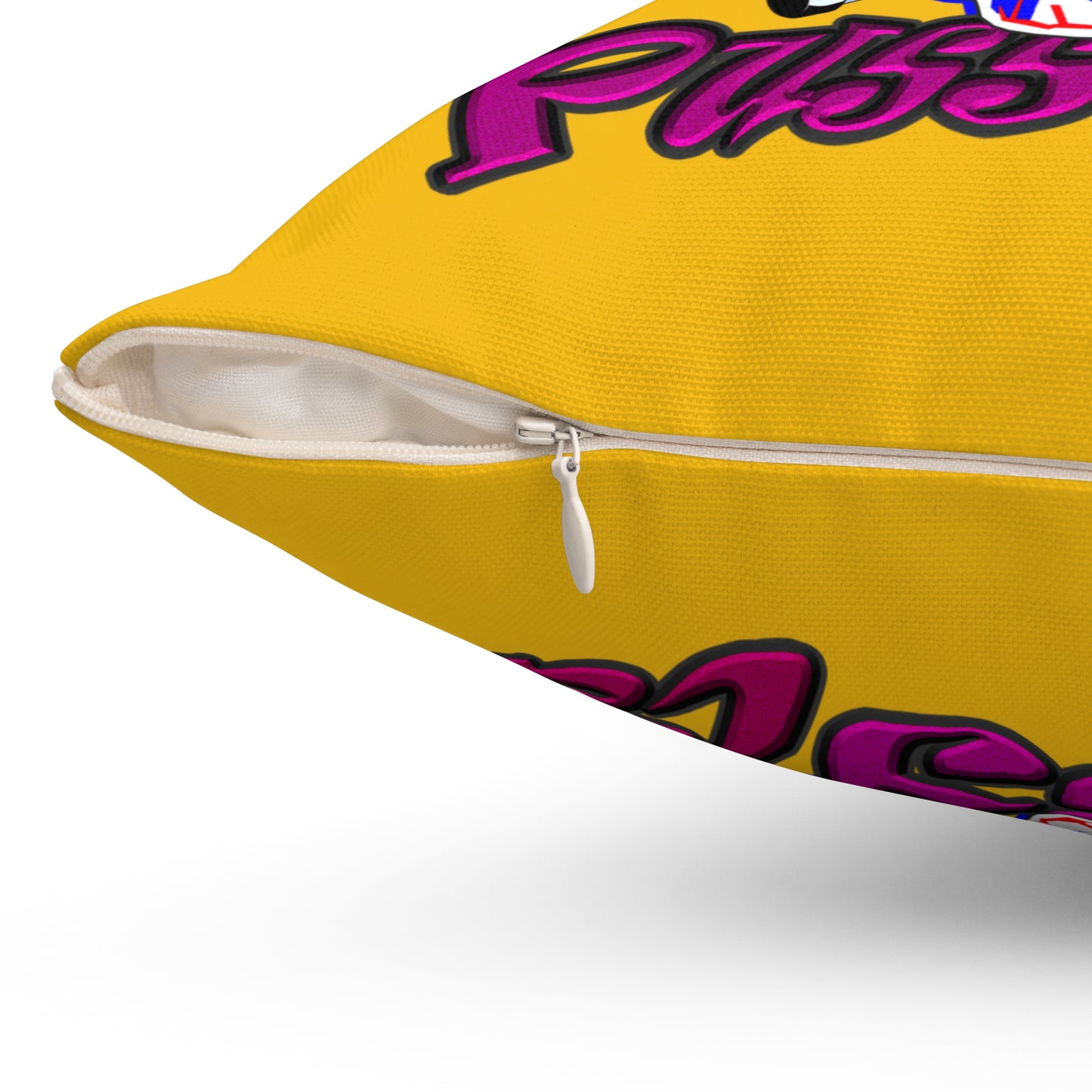 tag that - Spun Polyester Square Pillow - (yellow)