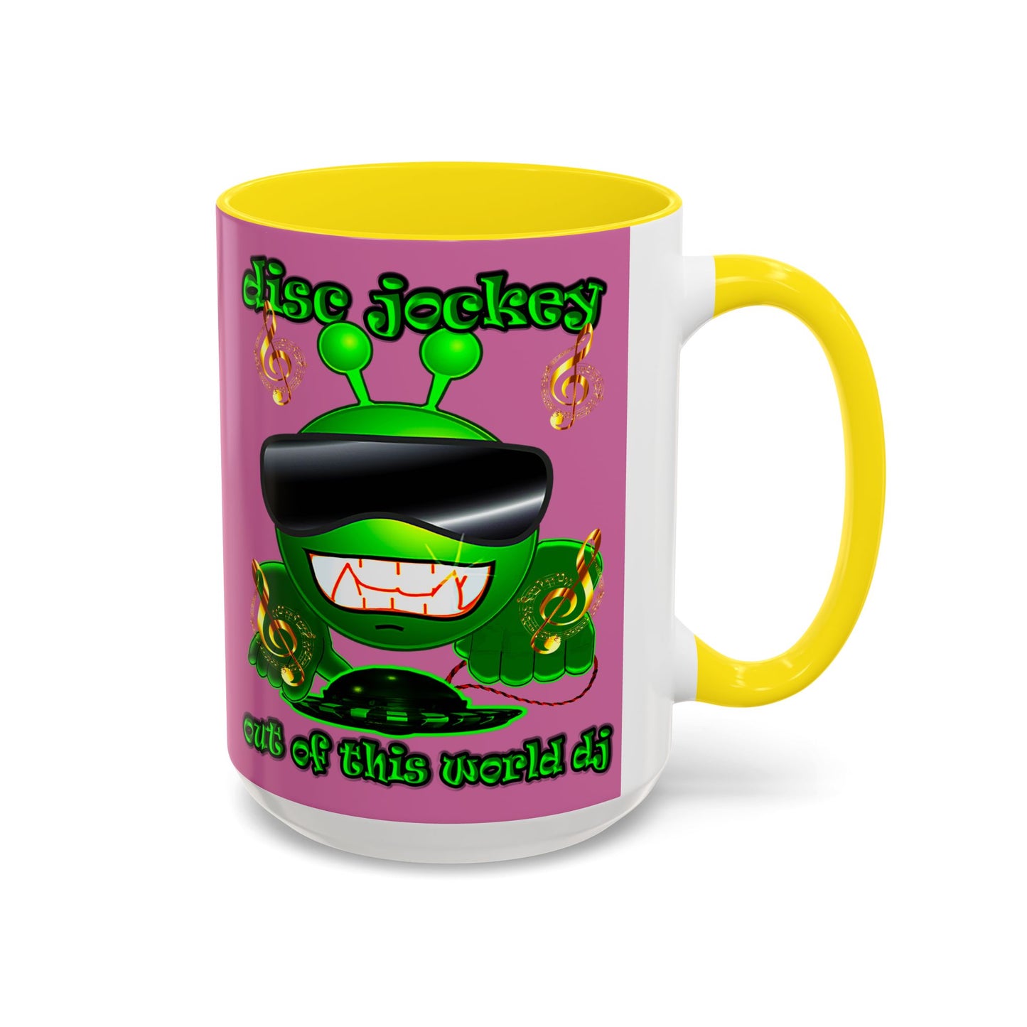 disc jockey - Accent Mug (light pink)