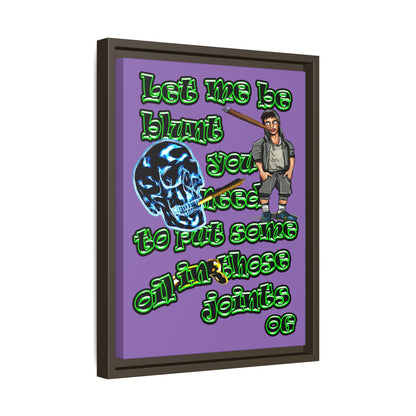 og - framed canvas art (light purple)