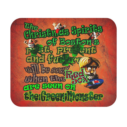 christmas spirits of boston - Mouse Pad (Rectangle) (burnt orange)